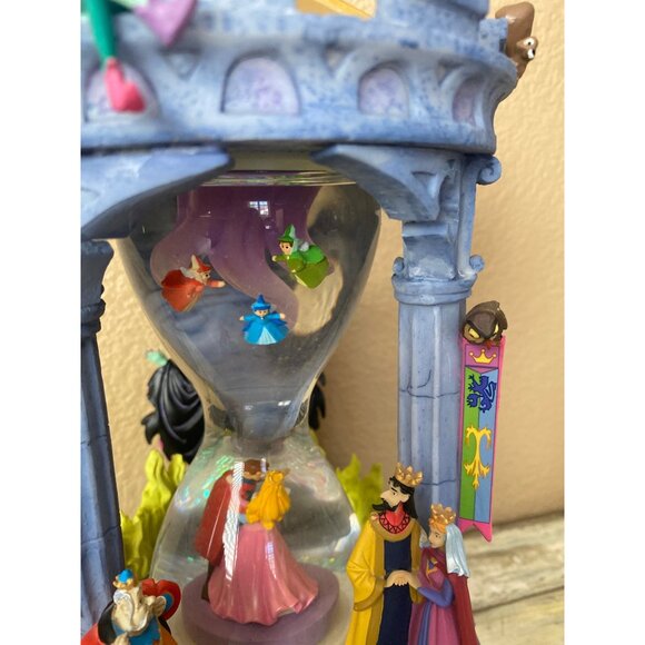Disney Sleeping Beauty LED Light-UP Hourglass Snowglobe Music Box w/FLAWS - Picture 16 of 17